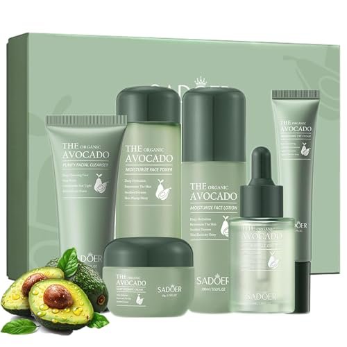 6pcs Avocado Skincare Set - Hydrating & Anti-Aging Facial Kit for Women and Men - görsel 2