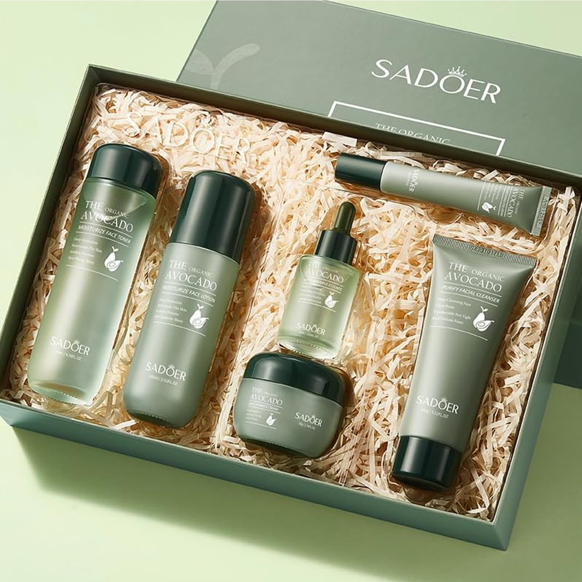 6pcs Avocado Skincare Set - Hydrating & Anti-Aging Facial Kit for Women and Men - görsel 13