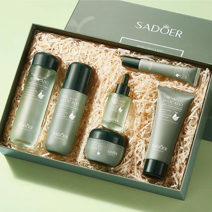 6pcs Avocado Skincare Set - Hydrating & Anti-Aging Facial Kit for Women and Men
