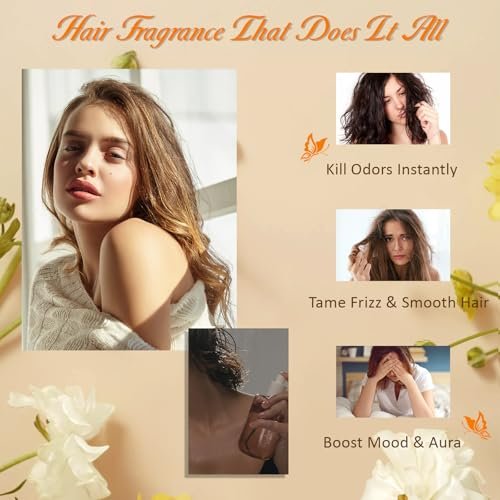 Vanilla Hair & Body Perfume Spray – Pheromones Perfume for Women, Long-Lasting Fragrance Mist, Frizz Control & Shine-Enhancing, Nourishing Hair Repair Mist, Alcohol-Free Travel Size 1.69 oz Avelisse