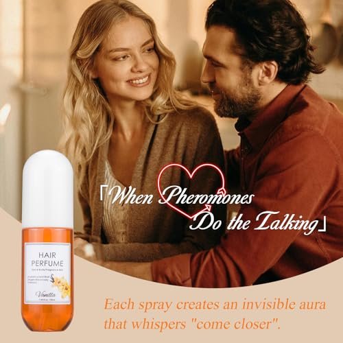 Vanilla Hair & Body Perfume Spray – Pheromones Perfume for Women, Long-Lasting Fragrance Mist, Frizz Control & Shine-Enhancing, Nourishing Hair Repair Mist, Alcohol-Free Travel Size 1.69 oz Avelisse