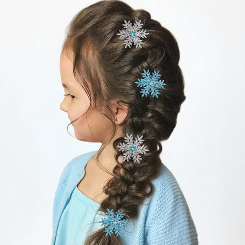Atoden Sparkly Snowflake Hair Clips Barrettes - 8 Pack Christmas Hair Accessories for Women and Girls - görsel 6