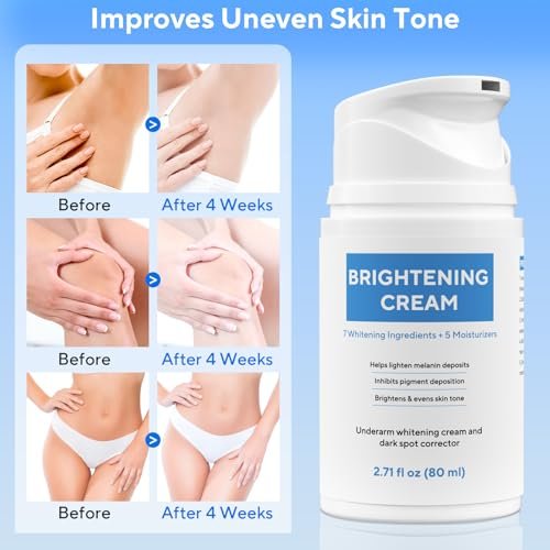 Skin Bleaching Cream, Dark Spot Remover for Body and Face - 2.71 fl oz Skin Lightening Whitening Cream with Vitamin C for Intimate Parts, Armpit, Inner Thigh, Dark Elbows and Knees, Bikini Areas - görsel 12
