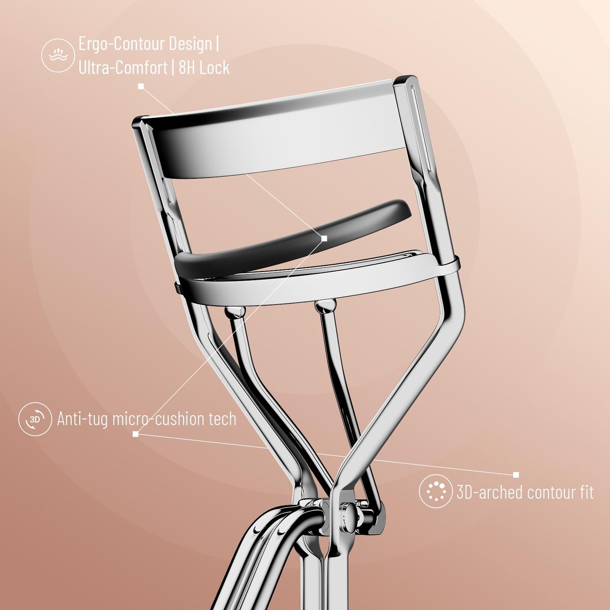 32-Pack Colorful Eyelash Curler Refills with Square Case - Universal Replacement Pads for Perfect Lashes - görsel 5