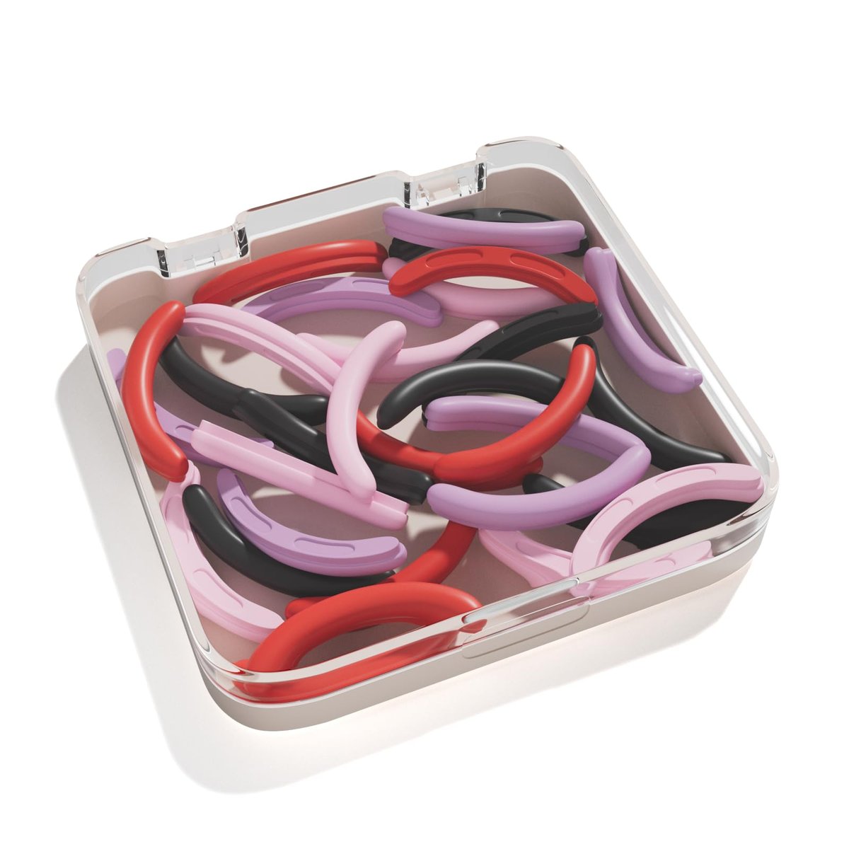 32-Pack Colorful Eyelash Curler Refills with Square Case - Universal Replacement Pads for Perfect Lashes - görsel 1