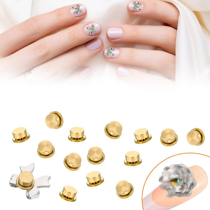 30 PCS Rotating Nail Charms - Gold Rotating Bearing Charms for Nail Art Designs, DIY Crafting & Jewelry Accessories Avelisse