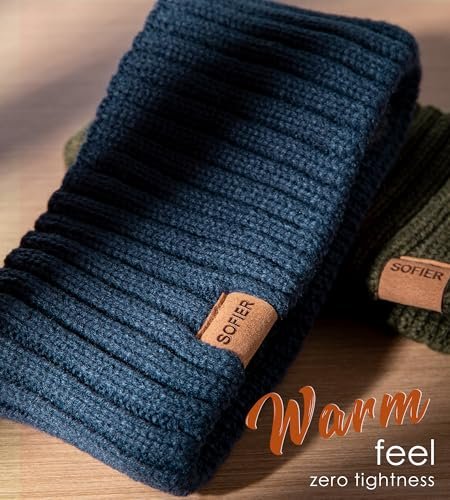 Sofier Winter Headbands for Women 3 Pack - Knit Ear Muffs with Thick Fleece Lined Cold Weather Ear Warmers (Blue) - görsel 10