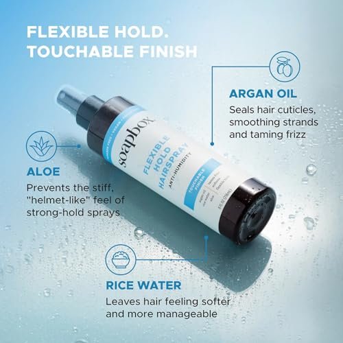 Soapbox Non-Aerosol Hairspray – Flexible Hold, Anti-Frizz, with B5 & Aloe Vera, 8 oz - görsel 4