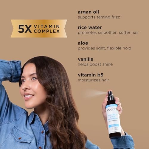 Soapbox Non-Aerosol Hairspray – Flexible Hold, Anti-Frizz, with B5 & Aloe Vera, 8 oz - görsel 6