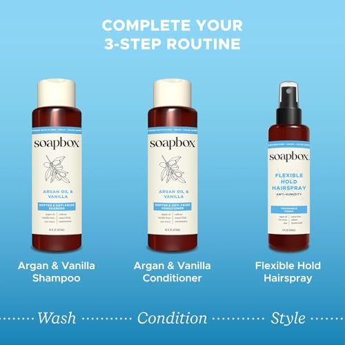 Soapbox Non-Aerosol Hairspray – Flexible Hold, Anti-Frizz, with B5 & Aloe Vera, 8 oz - görsel 14