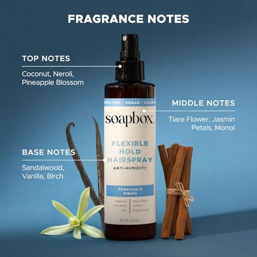 Soapbox Non-Aerosol Hairspray – Flexible Hold, Anti-Frizz, with B5 & Aloe Vera, 8 oz - görsel 12