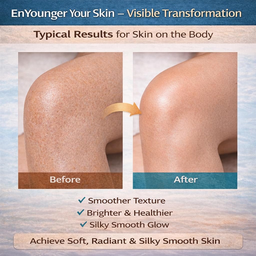 EnYounger™ 3-in-1 Fine-Grained Himalayan Salt Scrub for Body & Legs – Exfoliate, Smooth, Brighten & Hydrate Naturally (10 oz / 283 g) Avelisse