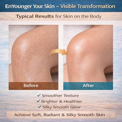 EnYounger™ 3-in-1 Fine-Grained Himalayan Salt Scrub for Body & Legs – Exfoliate, Smooth, Brighten & Hydrate Naturally (10 oz / 283 g) Avelisse