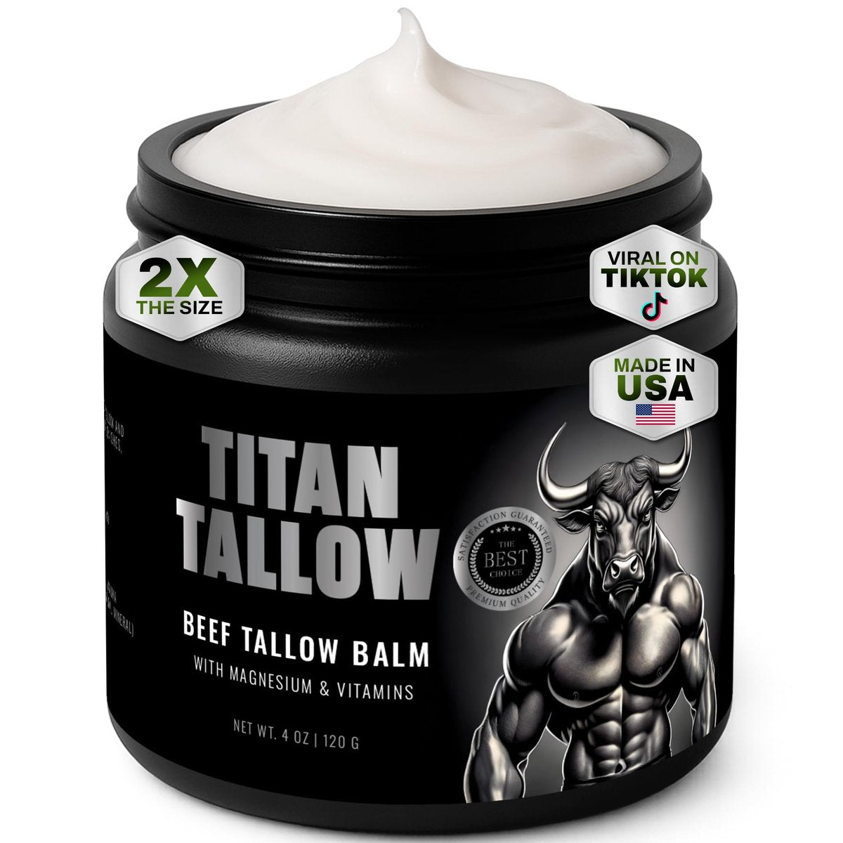 Organic Grass-Fed Beef Tallow Balm with Magnesium & Manuka Honey – Moisturizing Face & Body Cream for Sleep, Leg Cramps & Muscle Relaxation Avelisse