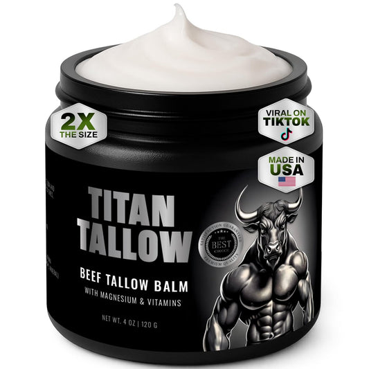 Organic Grass-Fed Beef Tallow Balm with Magnesium & Manuka Honey – Moisturizing Face & Body Cream for Sleep, Leg Cramps & Muscle Relaxation Avelisse