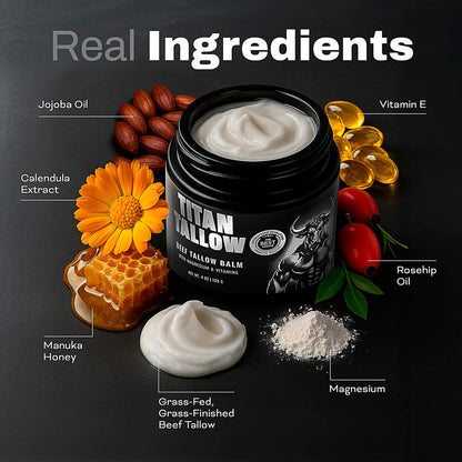 Organic Grass-Fed Beef Tallow Balm with Magnesium & Manuka Honey – Moisturizing Face & Body Cream for Sleep, Leg Cramps & Muscle Relaxation Avelisse