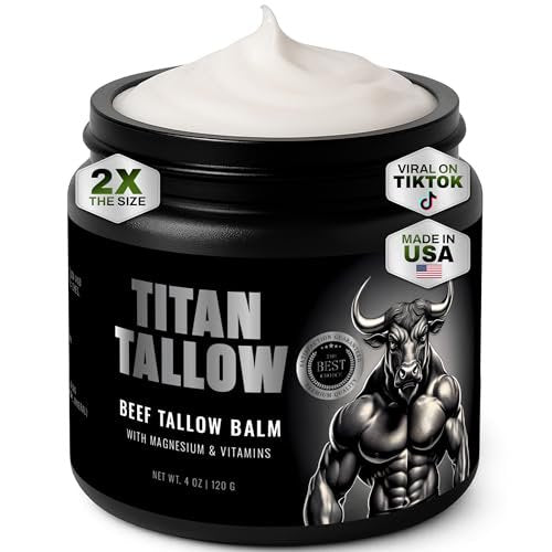 Organic Grass-Fed Beef Tallow Balm with Magnesium & Manuka Honey – Moisturizing Face & Body Cream for Sleep, Leg Cramps & Muscle Relaxation Avelisse