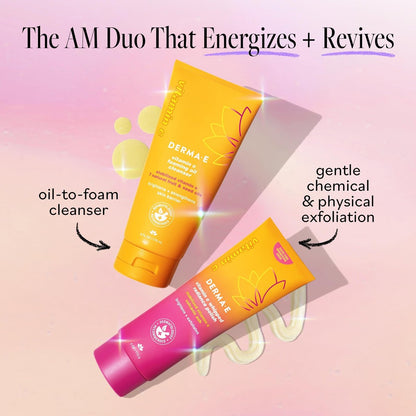 DERMA E Vitamin C Whipped Radiance Polish Face Exfoliator, 4 oz - Brightening & Gentle Dual-Action Exfoliator Avelisse
