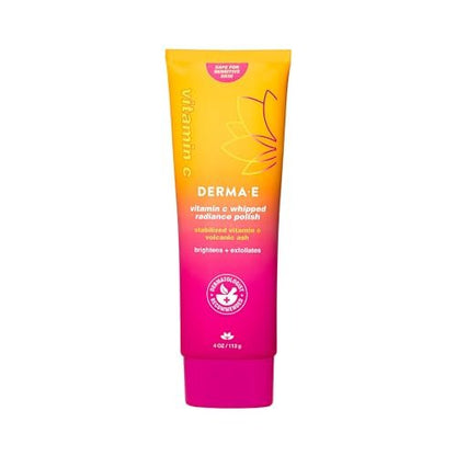 DERMA E Vitamin C Whipped Radiance Polish Face Exfoliator, 4 oz - Brightening & Gentle Dual-Action Exfoliator Avelisse