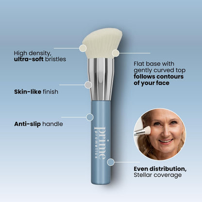 Prime Prometics PrimeWand Brush for Mature Women – Vegan Ultra-Soft Foundation Brush with High-Density Fibers for Airbrushed Finish Avelisse