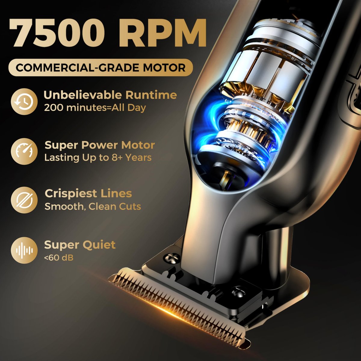 ATVOXIS Hair Trimmer for Men - Zero Gapped T Blade Clippers & Edgers for Precise Line Ups Avelisse