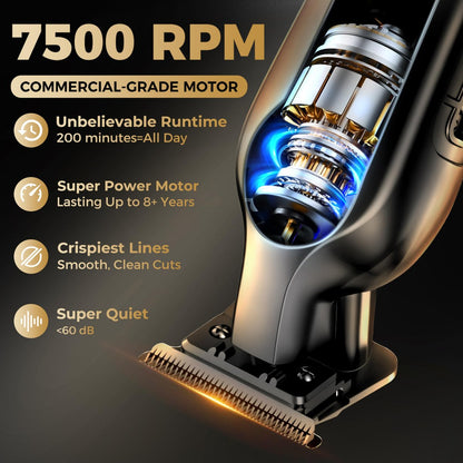 ATVOXIS Hair Trimmer for Men - Zero Gapped T Blade Clippers & Edgers for Precise Line Ups Avelisse