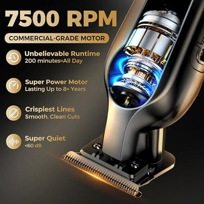 ATVOXIS Hair Trimmer for Men - Zero Gapped T Blade Clippers & Edgers for Precise Line Ups Avelisse