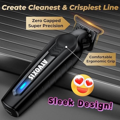 ATVOXIS Hair Trimmer for Men - Zero Gapped T Blade Clippers & Edgers for Precise Line Ups Avelisse
