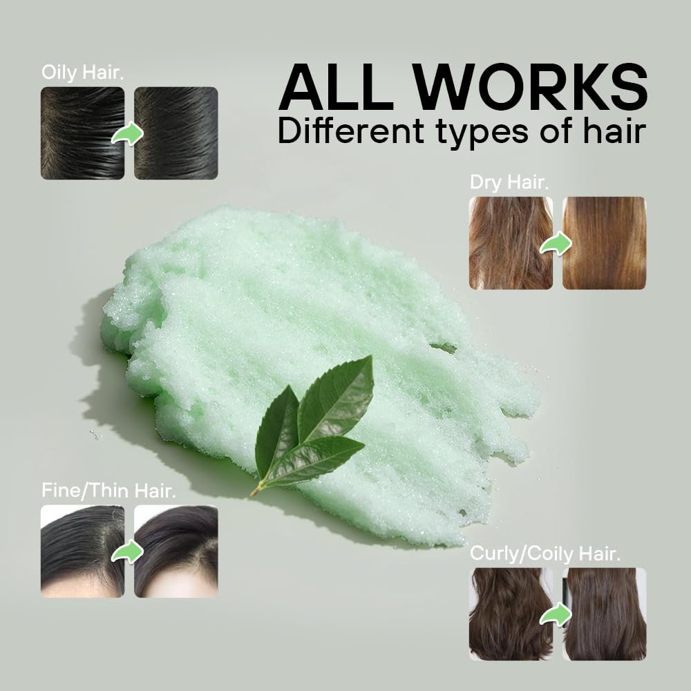 Skirifine Tea Tree Scalp Scrub - Exfoliating & Moisturizing Treatment for Dry, Flaky Scalp - 400g (14 fl.oz) Deep Cleansing Hair Scrub with Natural Exfoliants & Nourishing Oils - görsel 5