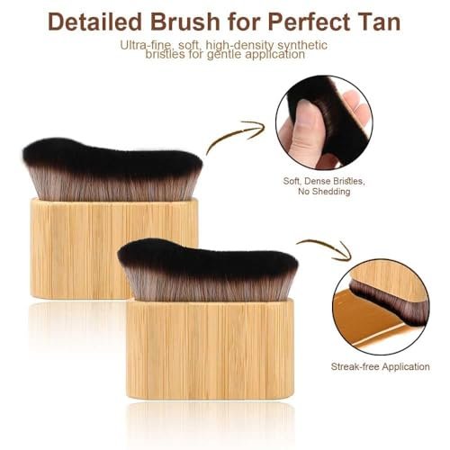 EVYTTA 3-in-1 Self Tanning Mitts Set | Self Tanner Mitt & Back Applicator Brush for Streak-Free Tan Avelisse