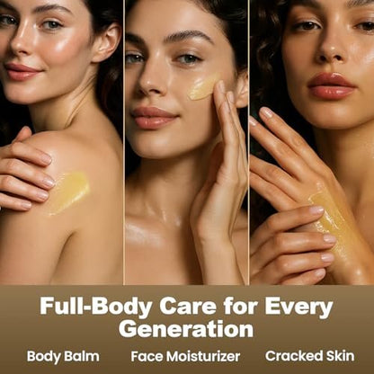 OLLM Beef Tallow for Skin: Grass Fed Tallow and Honey Balm with Raw Honey and Beeswax – Tallow Face Moisturizer for All Skin Types, Safe for Babies and Moms, Light Scent
