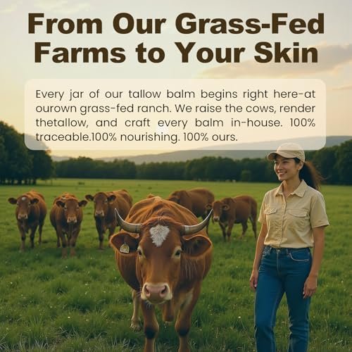 OLLM Beef Tallow for Skin: Grass Fed Tallow and Honey Balm with Raw Honey and Beeswax – Tallow Face Moisturizer for All Skin Types, Safe for Babies and Moms, Light Scent - görsel 16