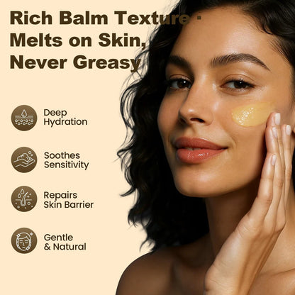 OLLM Beef Tallow for Skin: Grass Fed Tallow and Honey Balm with Raw Honey and Beeswax – Tallow Face Moisturizer for All Skin Types, Safe for Babies and Moms, Light Scent