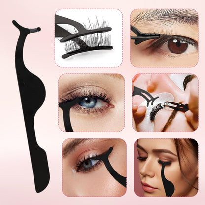 800 Pcs Disposable Glue Rings Cup for Eyelash Extensions with 2 Tweezers - Pink Lash Volume Glue Holder by Mzario