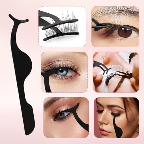 800 Pcs Disposable Glue Rings Cup for Eyelash Extensions with 2 Tweezers - Pink Lash Volume Glue Holder by Mzario - görsel 10