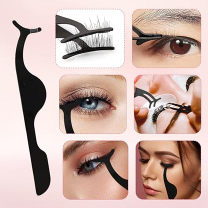 800 Pcs Disposable Glue Rings Cup for Eyelash Extensions with 2 Tweezers - Pink Lash Volume Glue Holder by Mzario