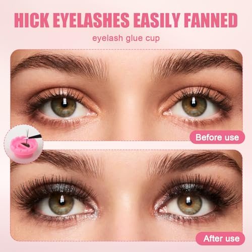 800 Pcs Disposable Glue Rings Cup for Eyelash Extensions with 2 Tweezers - Pink Lash Volume Glue Holder by Mzario - görsel 12