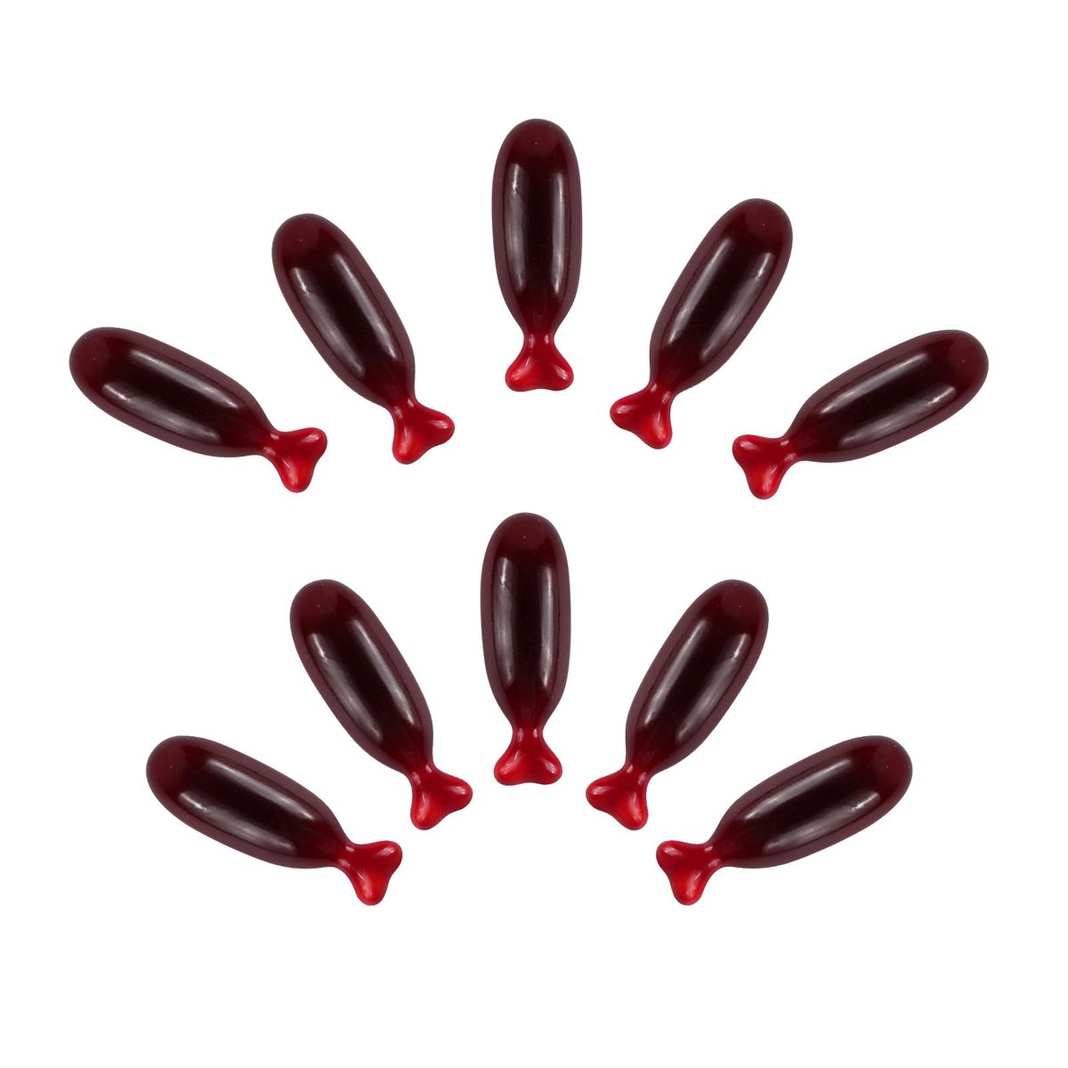 GloomGlo 10Pcs Fake Blood Capsules - Horror Vampire Pill Joke Toys for Halloween Fancy Dress Party Favors - görsel 1