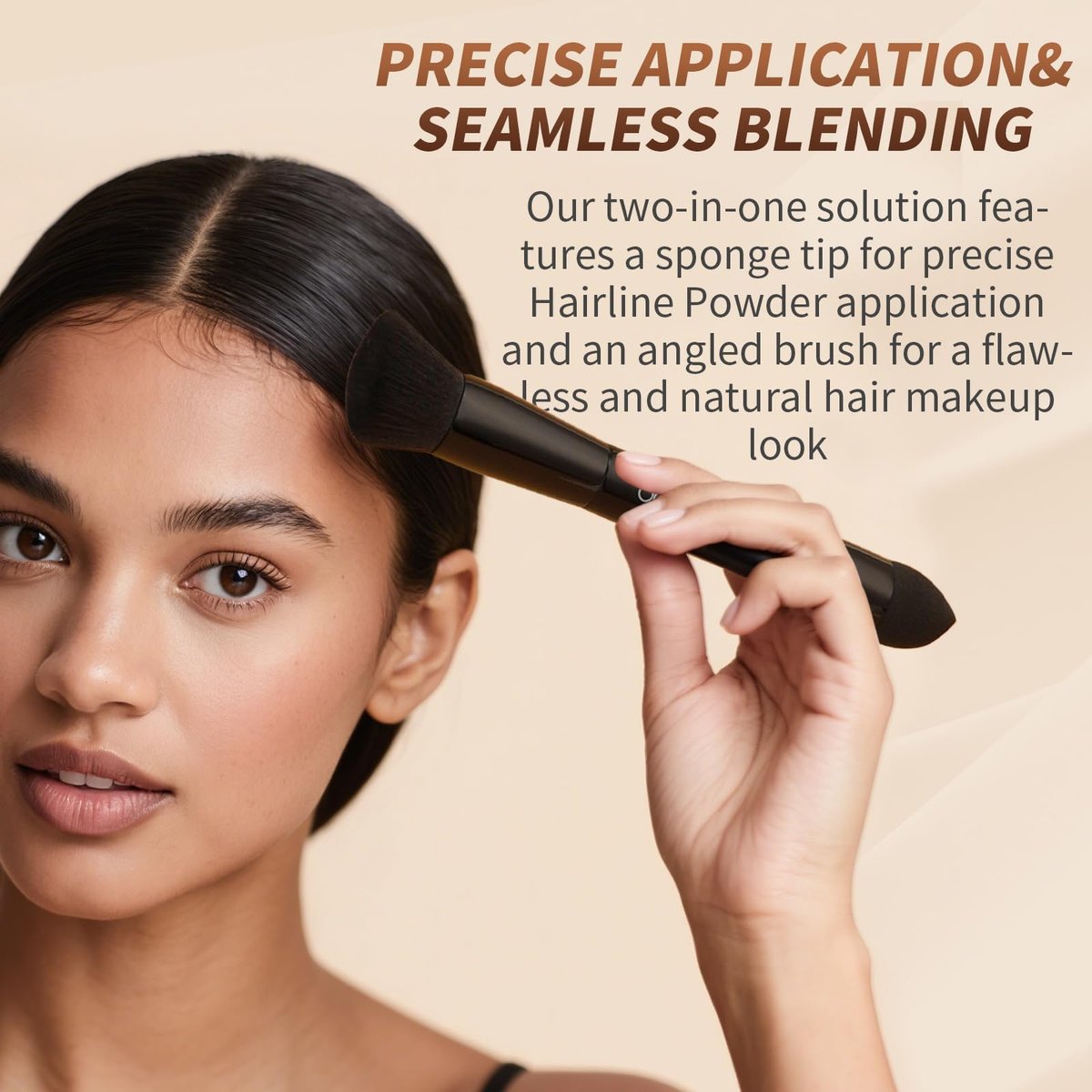 docolor Dual-Ended Hairline Powder Brush & Sponge Tip – Hair Contour Brush for Seamless Blending, Root Touch-Ups & Beard Coverage – Vegan & Cruelty-Free - görsel 15