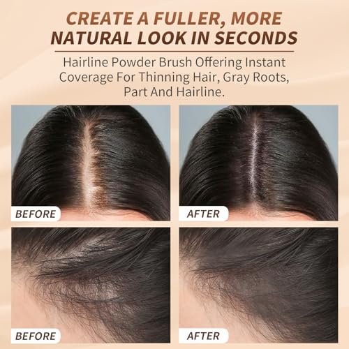 docolor Dual-Ended Hairline Powder Brush & Sponge Tip – Hair Contour Brush for Seamless Blending, Root Touch-Ups & Beard Coverage – Vegan & Cruelty-Free - görsel 10
