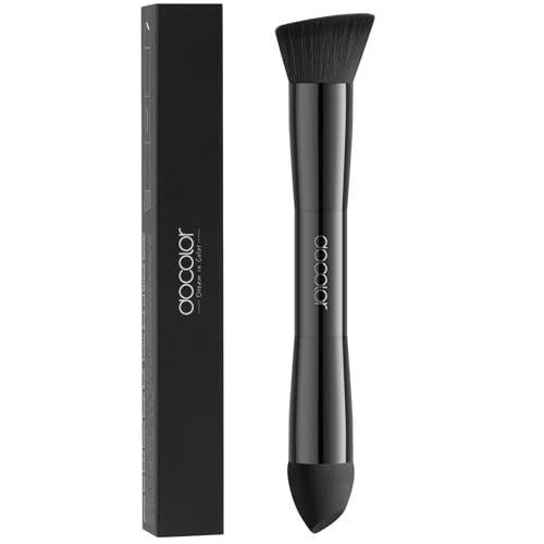 docolor Dual-Ended Hairline Powder Brush & Sponge Tip – Hair Contour Brush for Seamless Blending, Root Touch-Ups & Beard Coverage – Vegan & Cruelty-Free - görsel 2