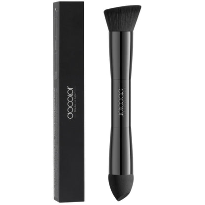 docolor Dual-Ended Hairline Powder Brush & Sponge Tip – Hair Contour Brush for Seamless Blending, Root Touch-Ups & Beard Coverage – Vegan & Cruelty-Free