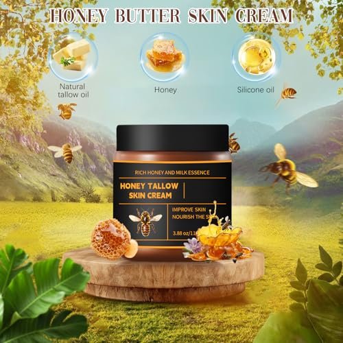 2-Pack Marromi Beef Tallow for Skin with Raw Honey – Organic Grass-Fed Tallow Balm, Natural Moisturizer & Anti-Aging Face Cream for All Skin Types - görsel 6