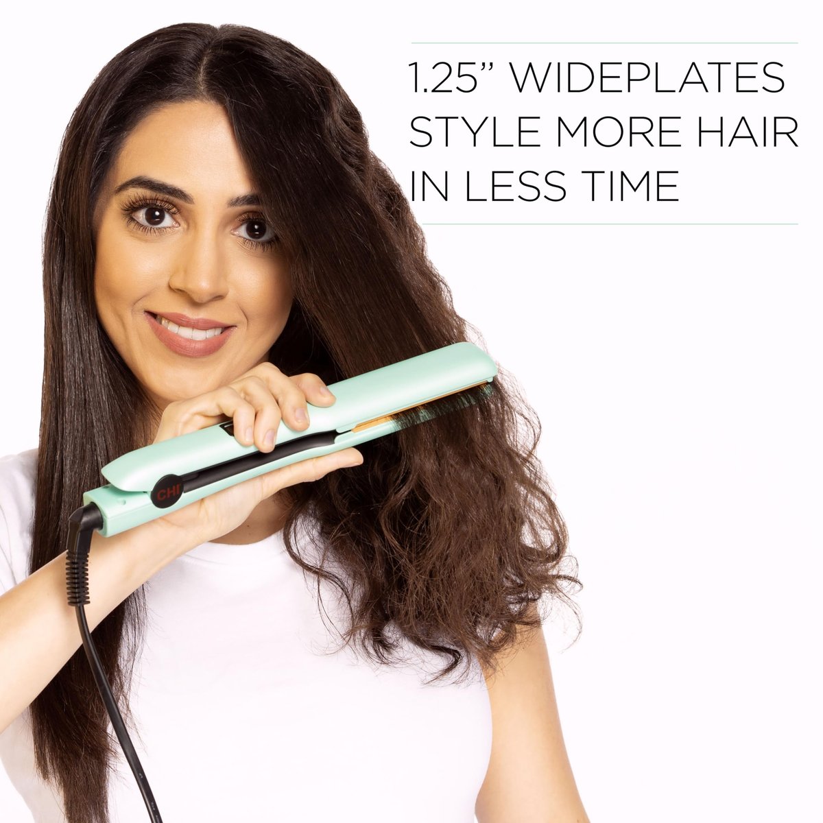 CHI Original Flat Iron Hair Straightener - Mint Mojito - 1.25 Inch Ceramic Floating Plates for Smooth, Frizz-Free Results Avelisse