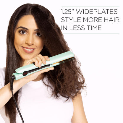 CHI Original Flat Iron Hair Straightener - Mint Mojito - 1.25 Inch Ceramic Floating Plates for Smooth, Frizz-Free Results Avelisse