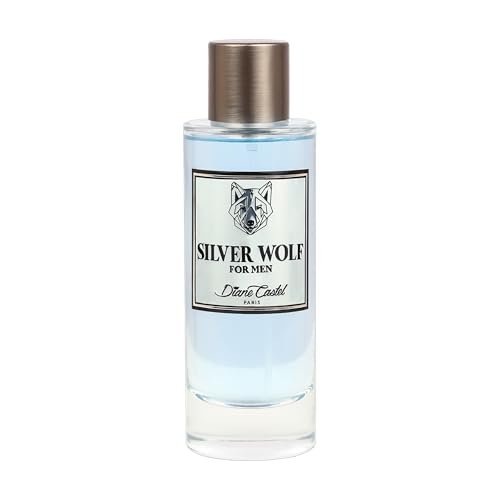 Diane Castel Silver Wolf - Woody Citrus Cologne for Men - Top Notes of Elemi, Bergamot, Mandarin - 3.3 oz - görsel 2