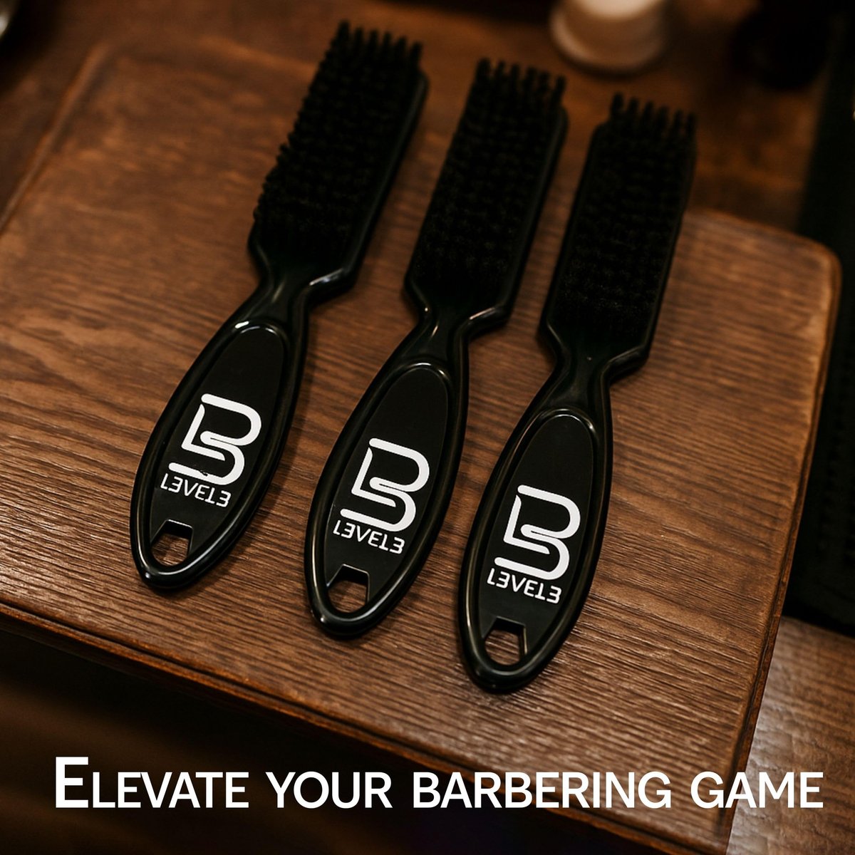 Level 3 Fade Brush Set - 3-Piece Professional Barber Brush Kit for Fades and Lineups - görsel 7