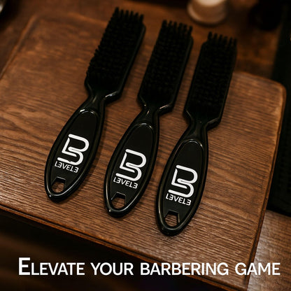 Level 3 Fade Brush Set - 3-Piece Professional Barber Brush Kit for Fades and Lineups