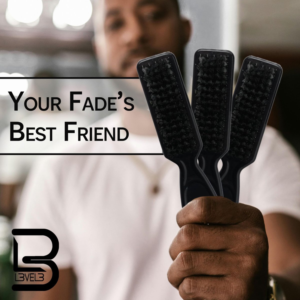 Level 3 Fade Brush Set - 3-Piece Professional Barber Brush Kit for Fades and Lineups - görsel 5