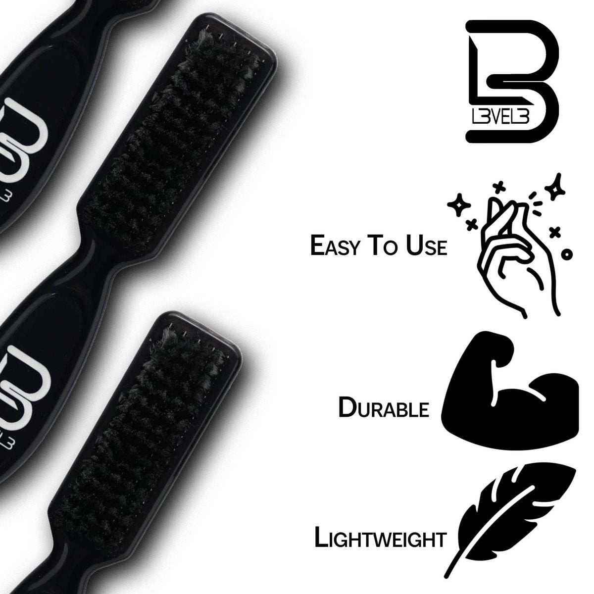 Level 3 Fade Brush Set - 3-Piece Professional Barber Brush Kit for Fades and Lineups - görsel 11